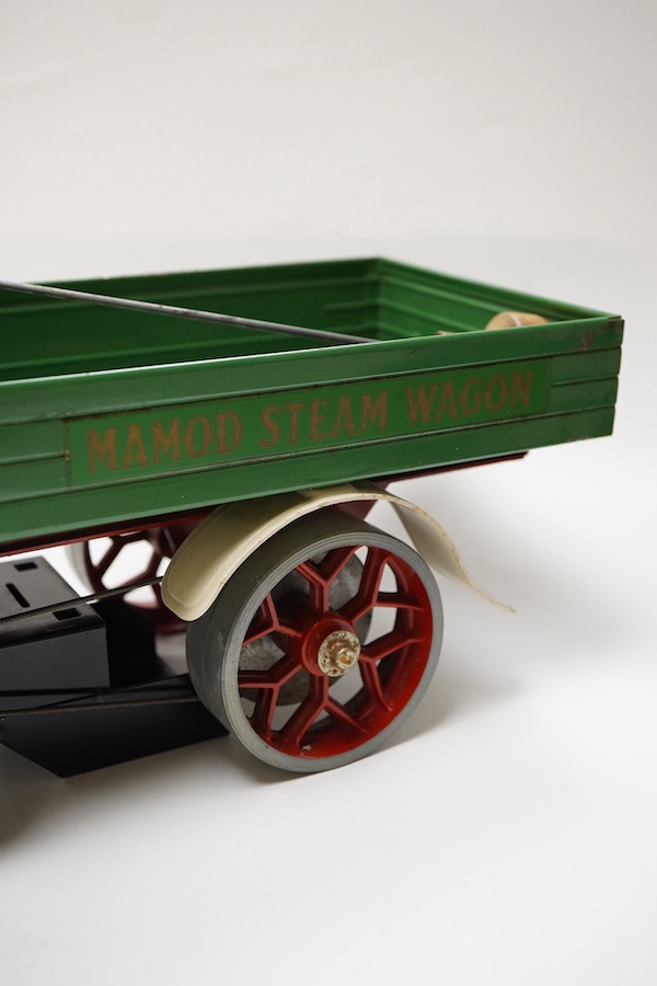 A Mamod Steam Wagon, live steam single cylinder pellet fuelled